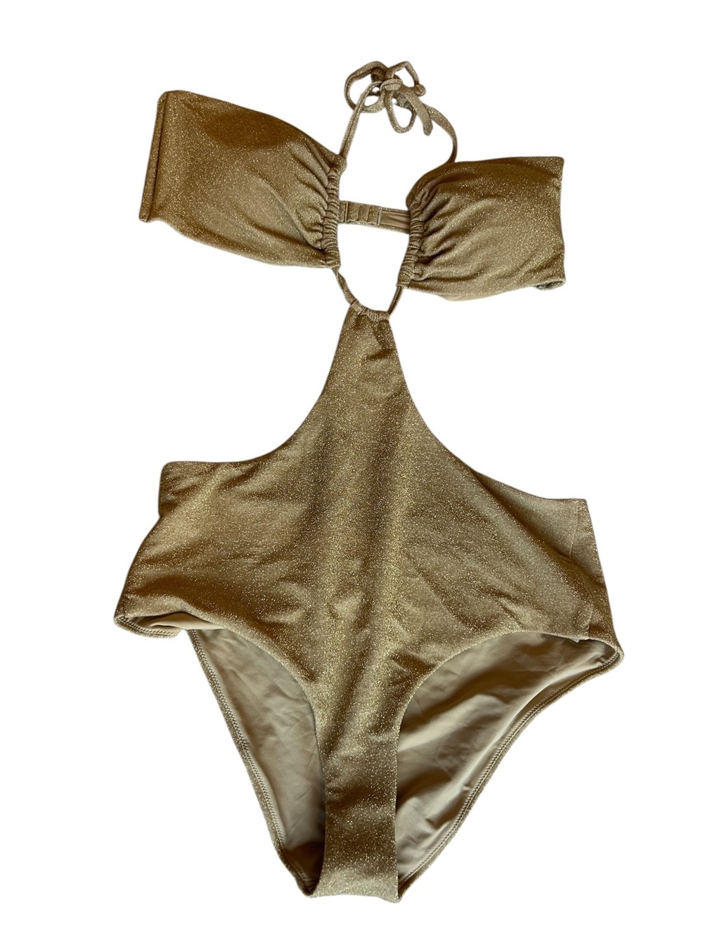aerie Metallic Gold Girls' One-Piece Swimsuit